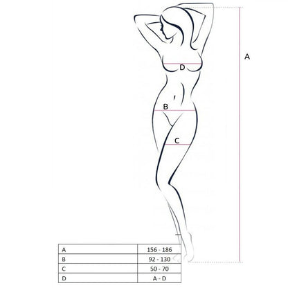PASSION - FEMME BS047 BODYSTOCKING NOIR TAILLE UNIQUE