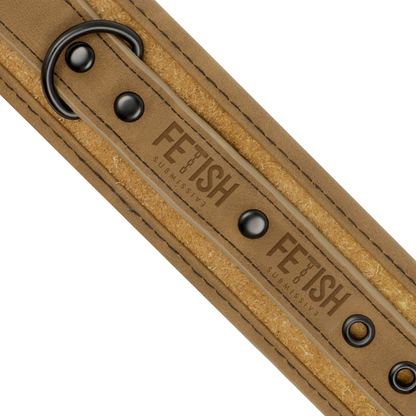 FETISH SUBMISSIVE ORIGEN - MENOTTES DE CHEVILLE EN CUIR VÉGÉTALIEN AVEC DOUBLURE EN NÉOPRÈNE